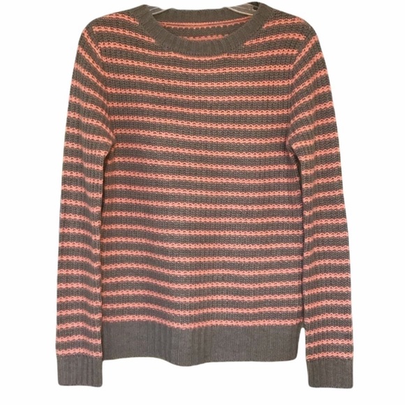 Mark B Sweater Striped Cozy Gray and Pink Sz Small - Picture 1 of 6